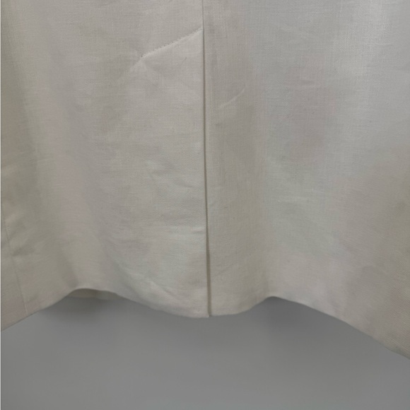 Banana Republic Linen Blend Women's Boyfriend Off White Blazer Size 4 - Picture 9 of 13